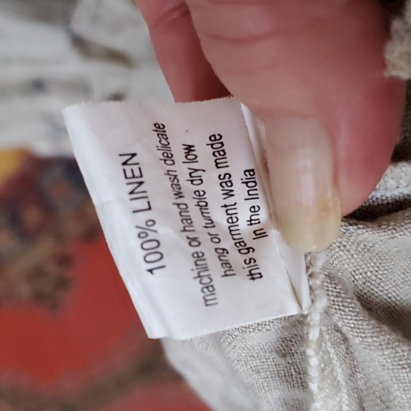 💥SOLD💥Hearts Desire 100% Hand Spun Raw Linen Dress Mary Grace - Picture 9 of 9